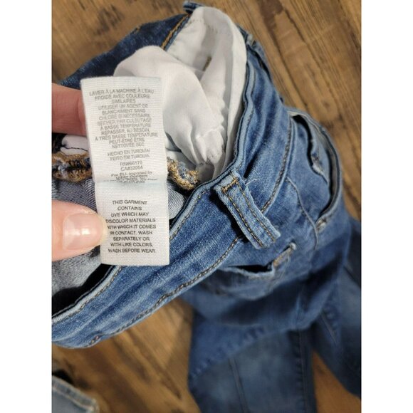 FREE PEOPLE  Jeans with distressed eg cuffs and front seam Size W27R - Picture 10 of 13